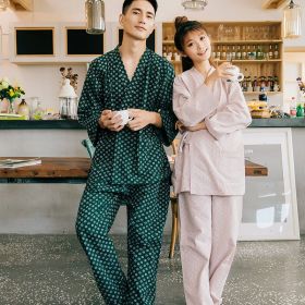 Two-piece cotton kimono for men and women