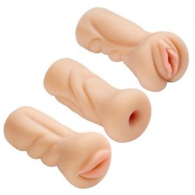 Cloud 9 Trio Strokers Pussy, Ass, Mouth Masturbator Kit - WTC410