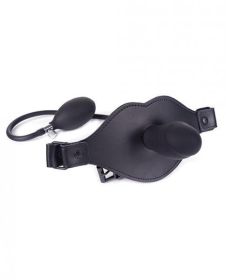 Spartacus Inflatable Dildo Gag With Hand Pump Black O/S - TCN-BSPL-08N39