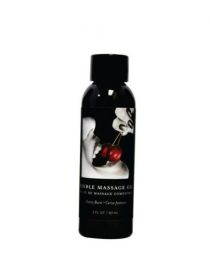 Earthly Body Edible Massage Oil Cherry 2oz - EBMSE201