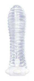 The Nines Vibrating Sextenders Ribbed Clear - IB25102