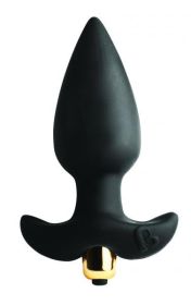Butt Throb Black Vibrating Plug - ROBTTBLKV